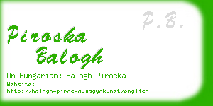 piroska balogh business card